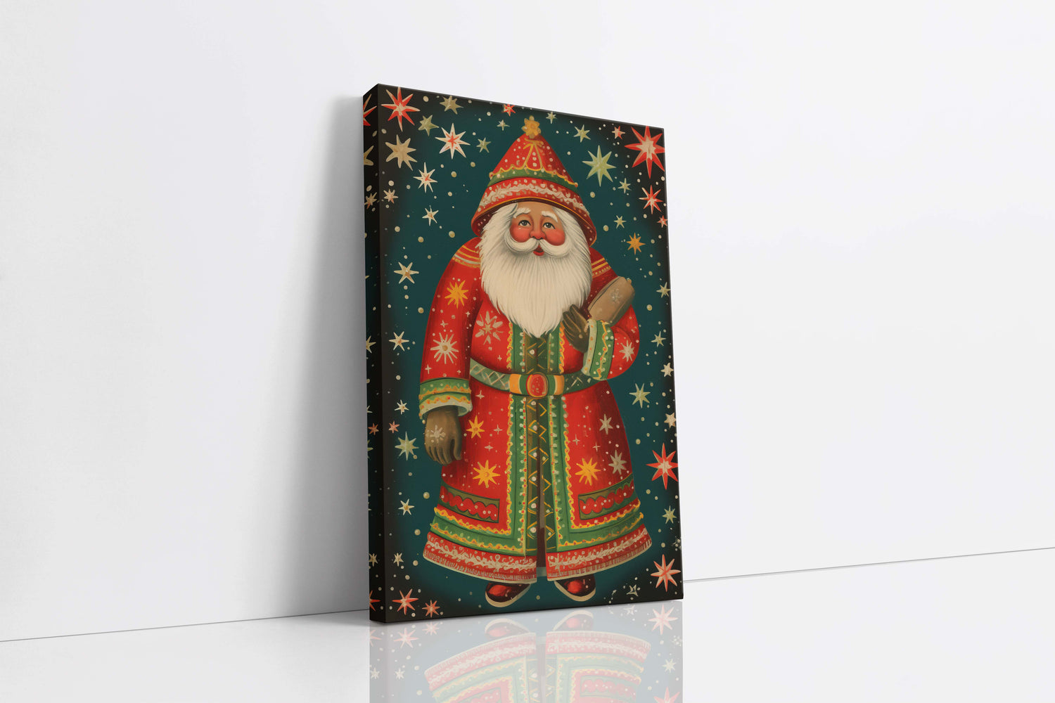 Folk Art Santa