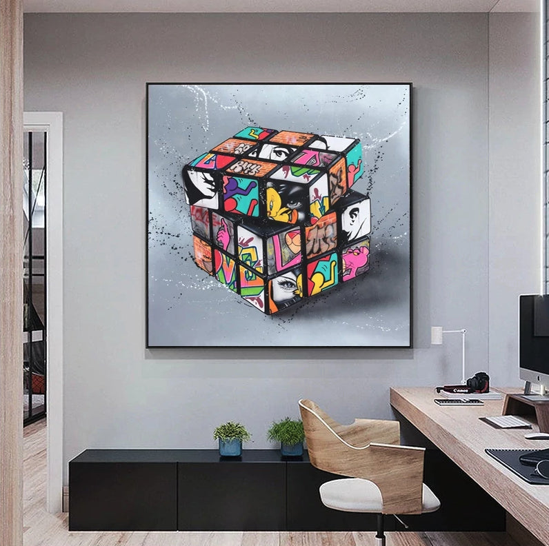 Rubik's Cube Graffiti