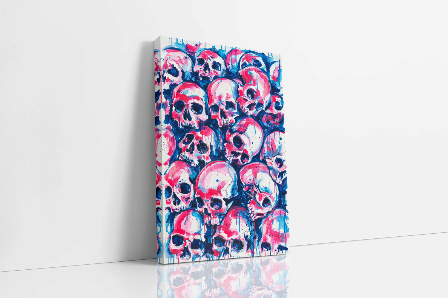 Blue and Pink Skulls