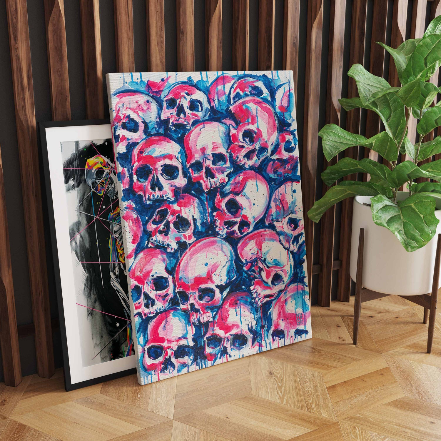 Blue and Pink Skulls