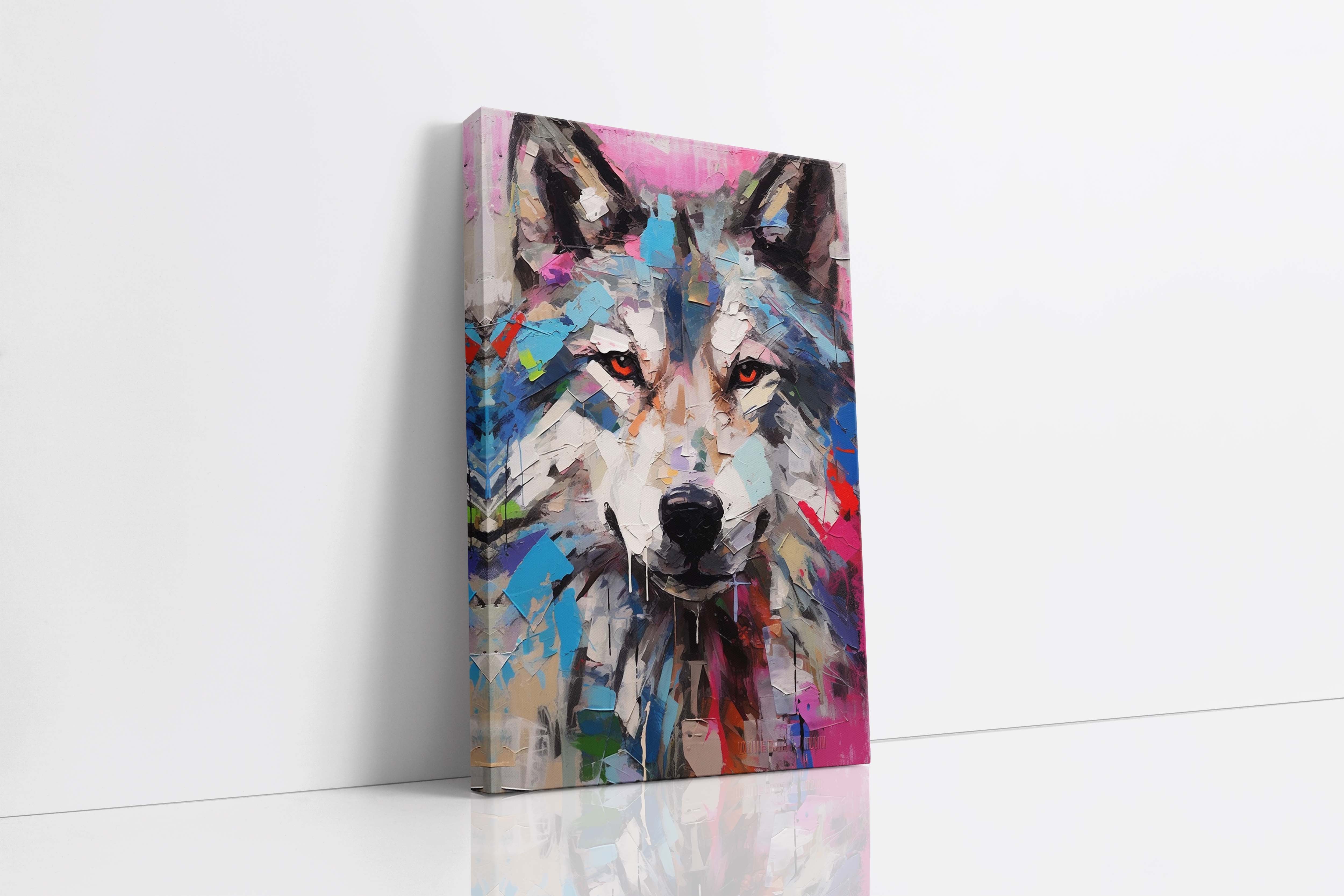 Painted Wolves Collection Painted Wolf Giclée Canvas Print – Evoked