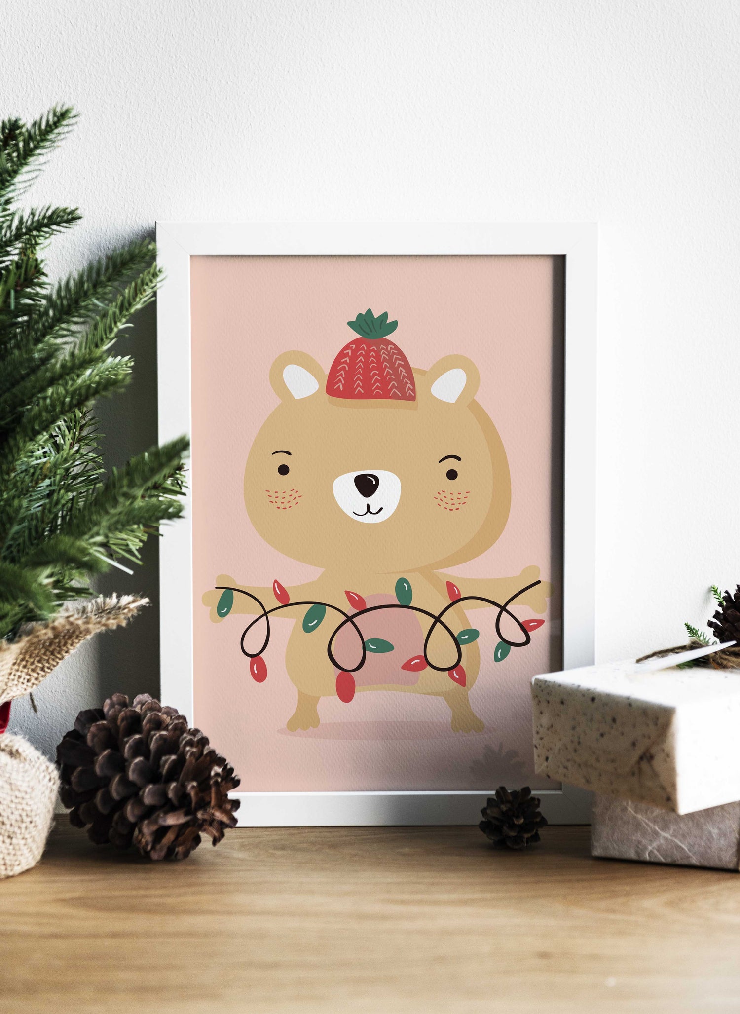 Hand Drawn Christmas Bear