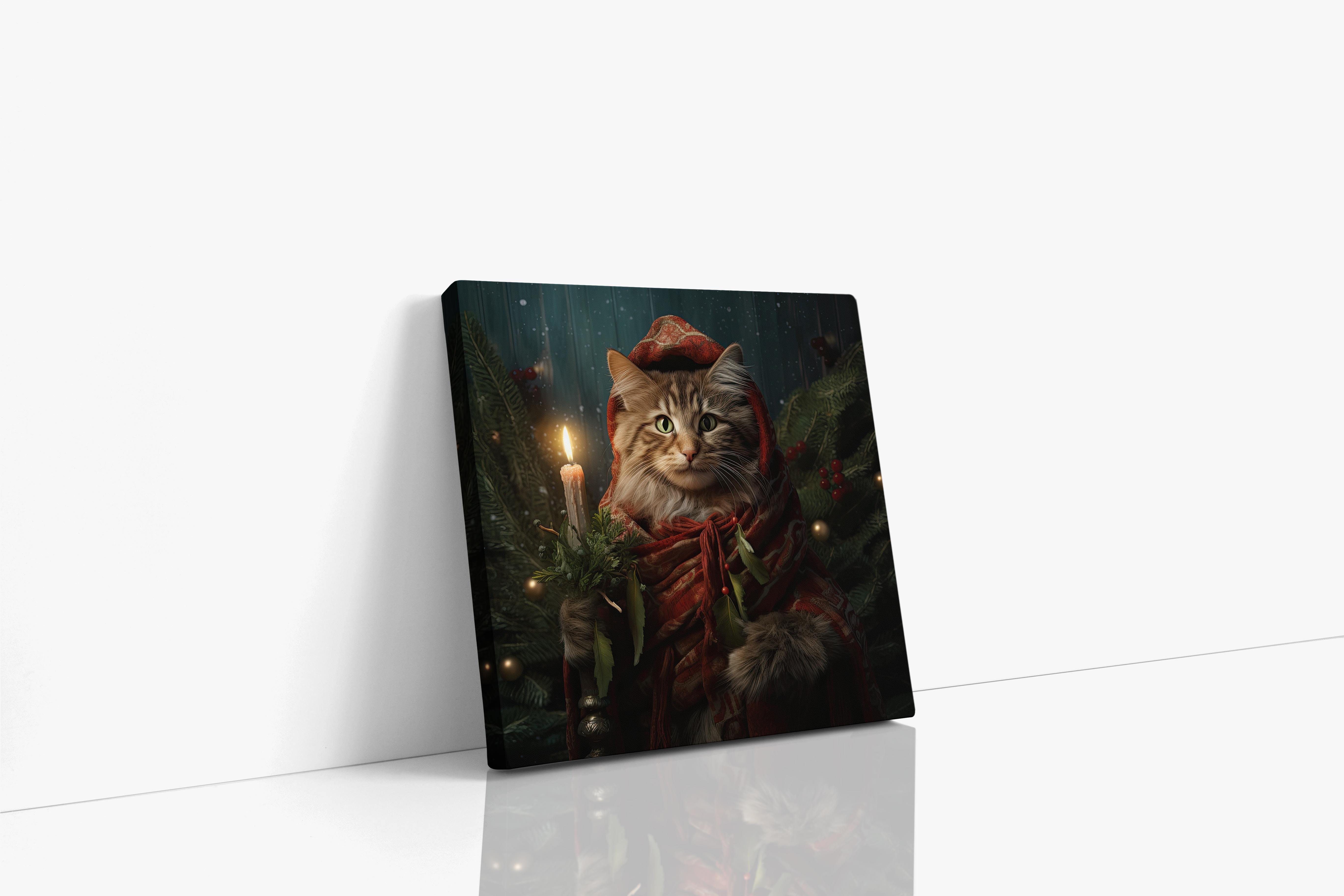 Red Cloaked Yule Cat