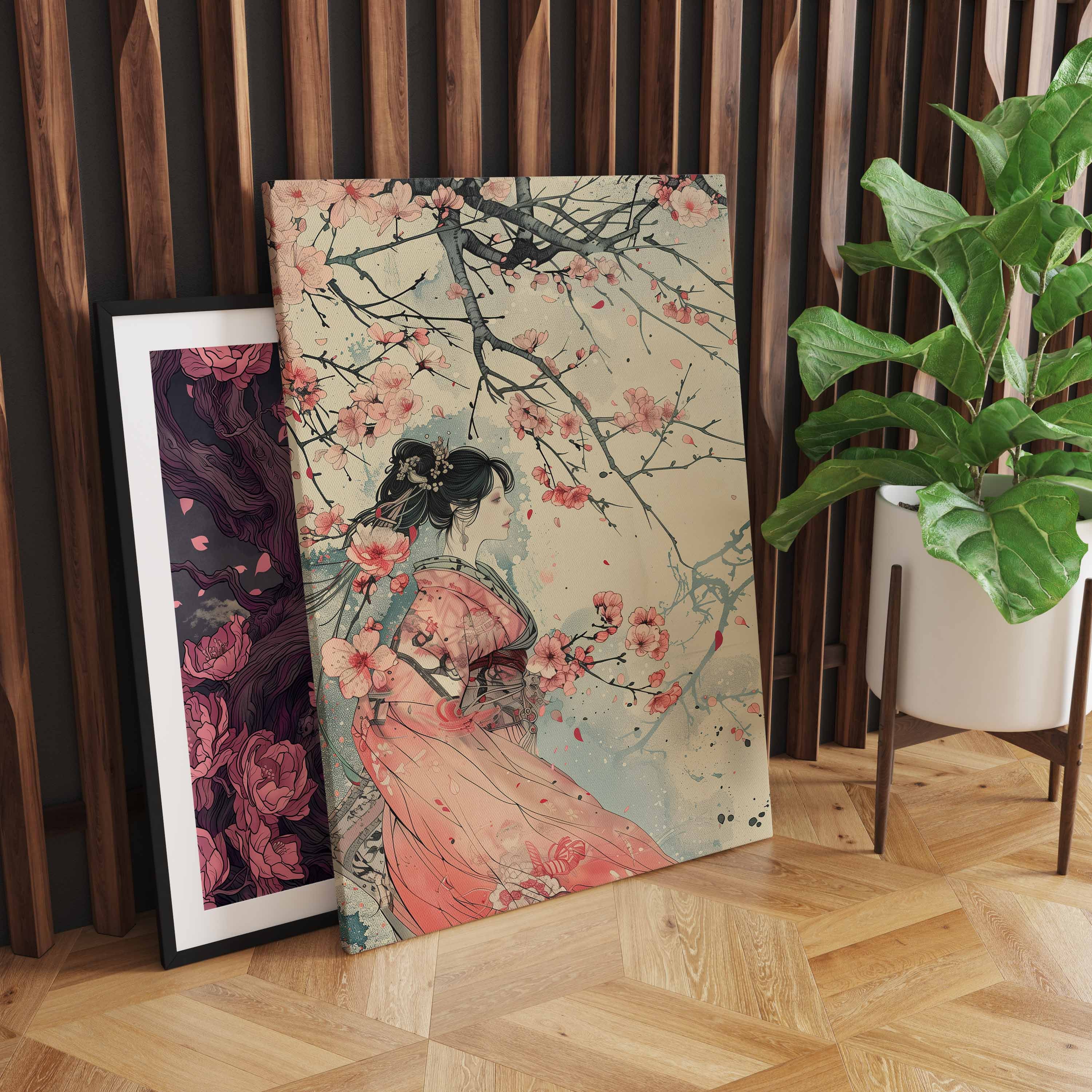 Watercolor Geisha Painting