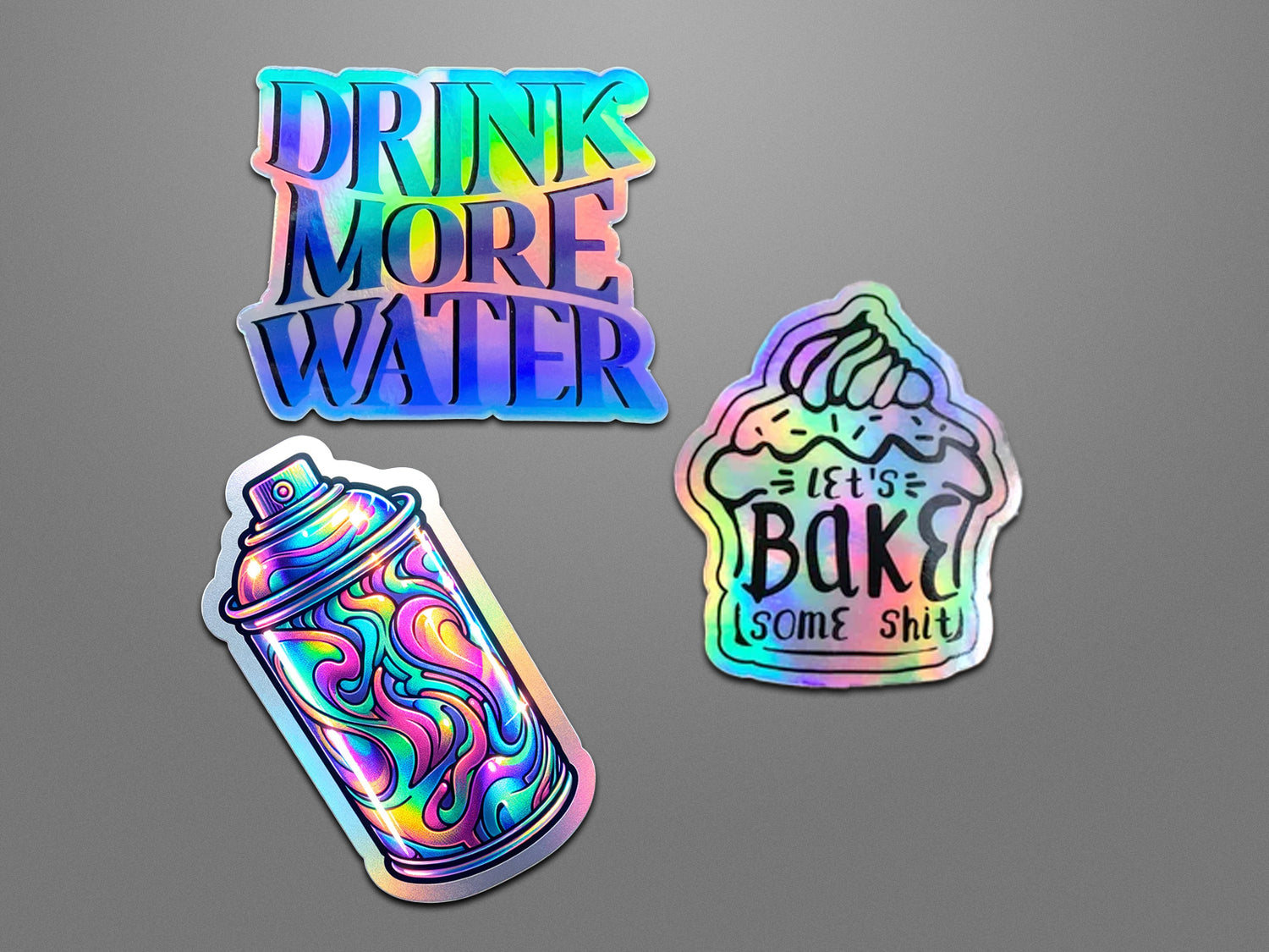 Holographic Die Cut Custom Vinyl Stickers Evoked
